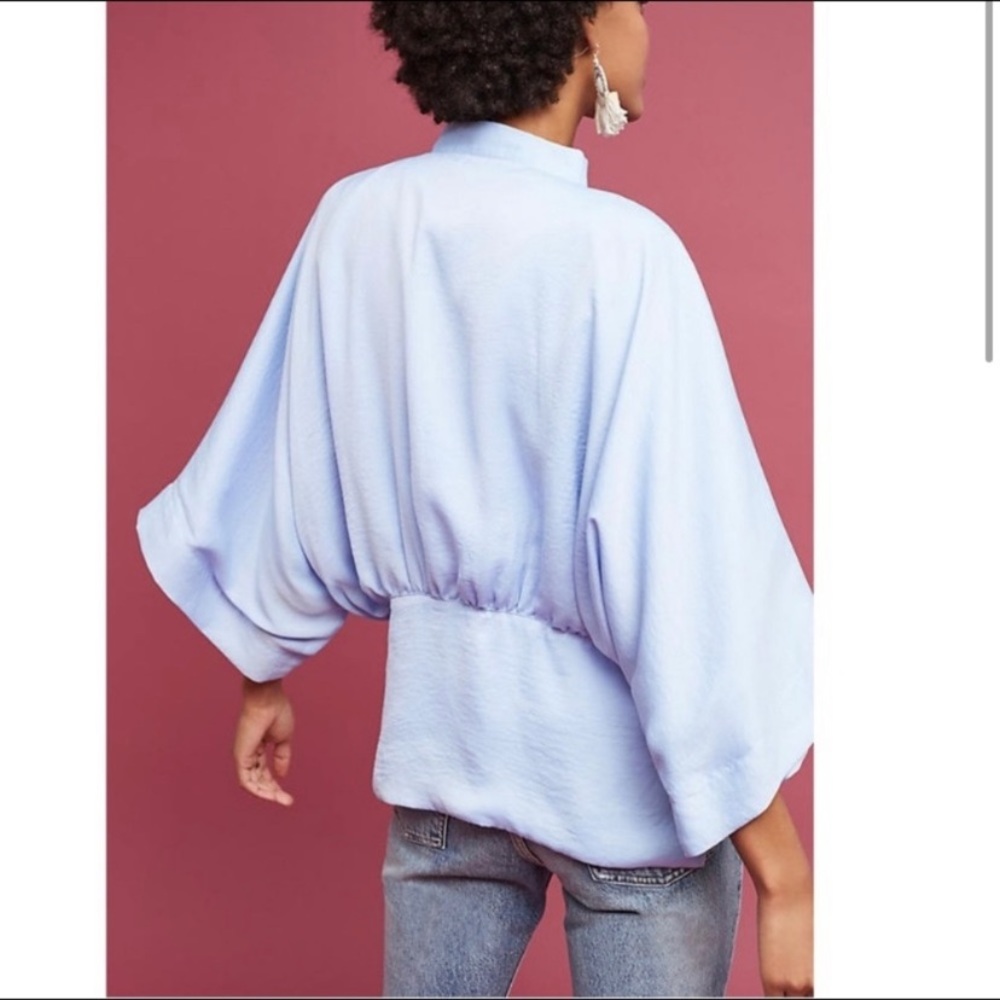 NWOT Anthropologie Floret Blue Violetta
Open Front Kimono Cardigan